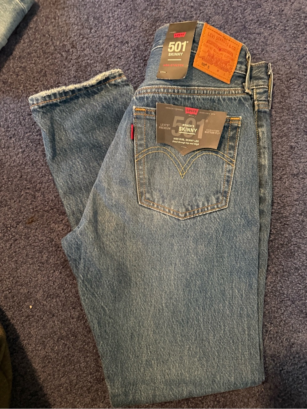 Levi's 501 Skinny Jeans - Blue Denim